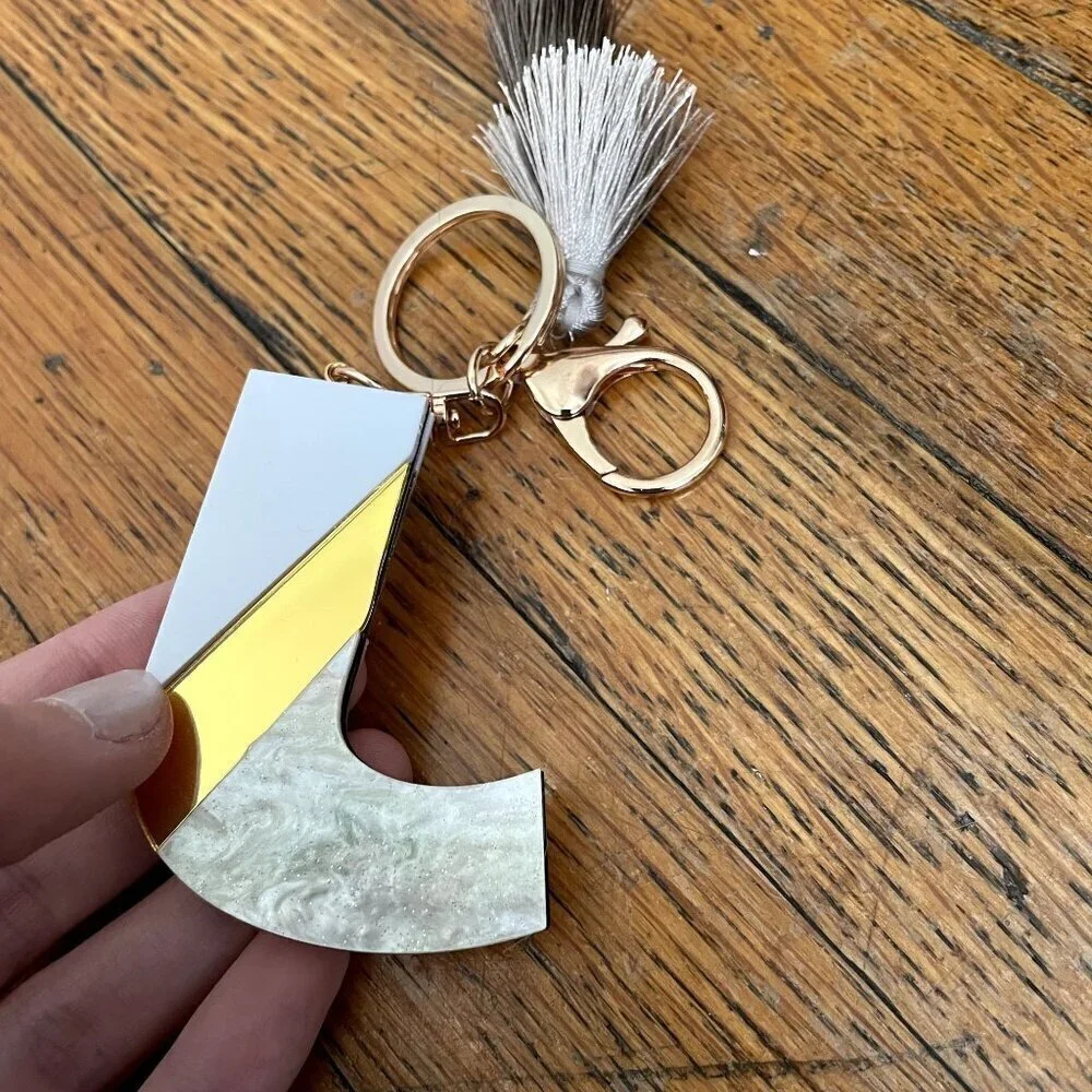 Delicate‎ keychain in the shape of a J alphabet accessory gift